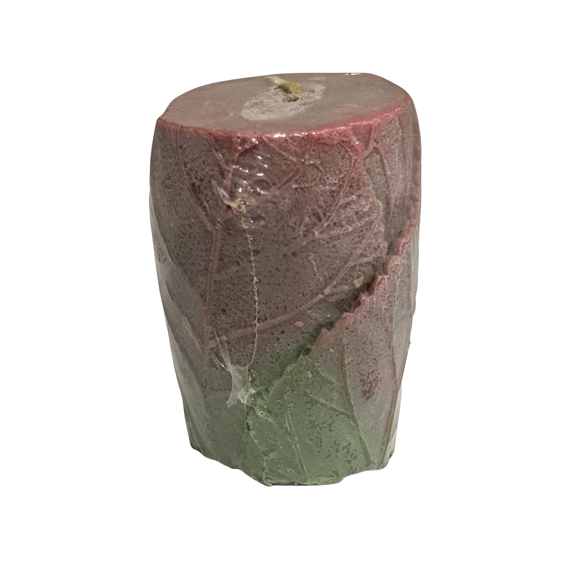 Dual-Tone Leaf Pillar – FLower Imprint Candles