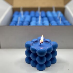 Blue Bubble - Rubiks Cube Candle