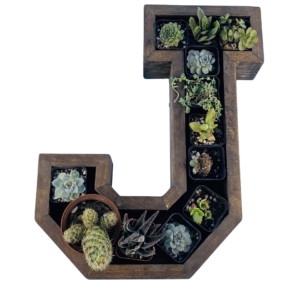 J-Shaped Wood Letter Candle