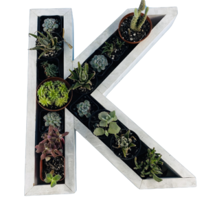 K-Shaped Wood Letter Candle